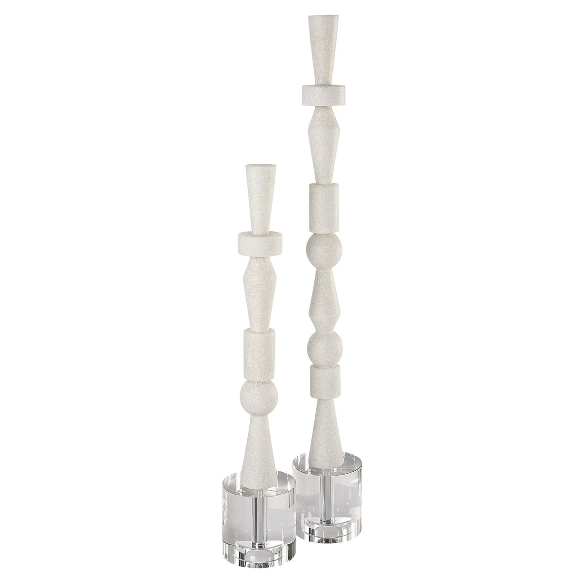 Norte - Stone Sculptures (Set of 2) - White - R&R Furniture Gallery (Fountain Valley, CA)