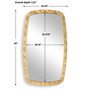Iron-Framed Mirror - Gold Leaf