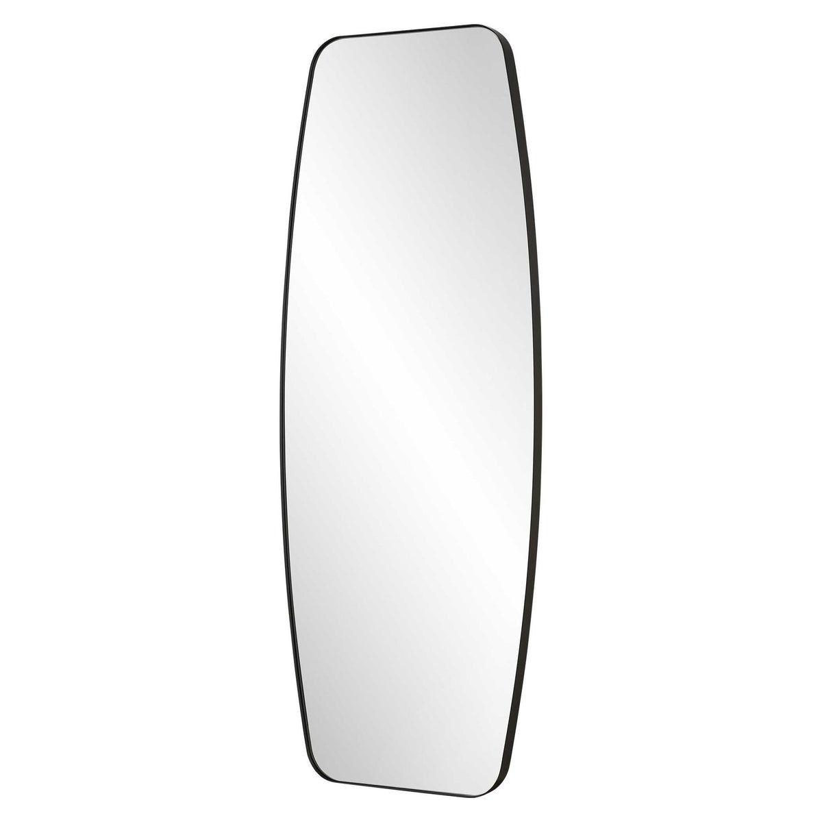 Caspian - Curved Black Dressing Mirror