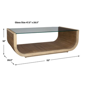 Farrington - Modern Coffee Table - Light Brown