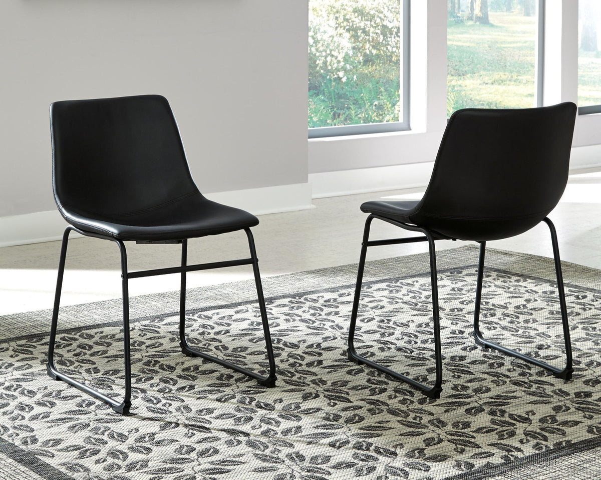 Signature Design by Ashley Centiar upholstered side chair with cushioned seat and wooden legs in a modern, stylish design.
