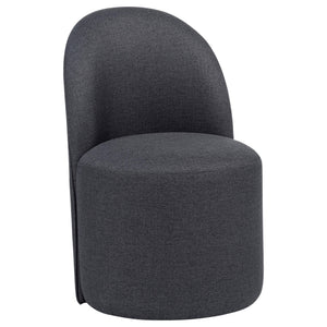 Aubrey Upholstered Barrel Dining Side Chair Charcoal (Set of 2)