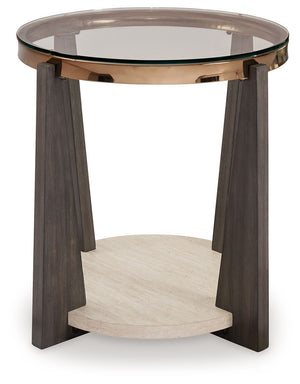Frazwa - Round End Table - Multi - R&R Furniture Gallery (Fountain Valley, CA)