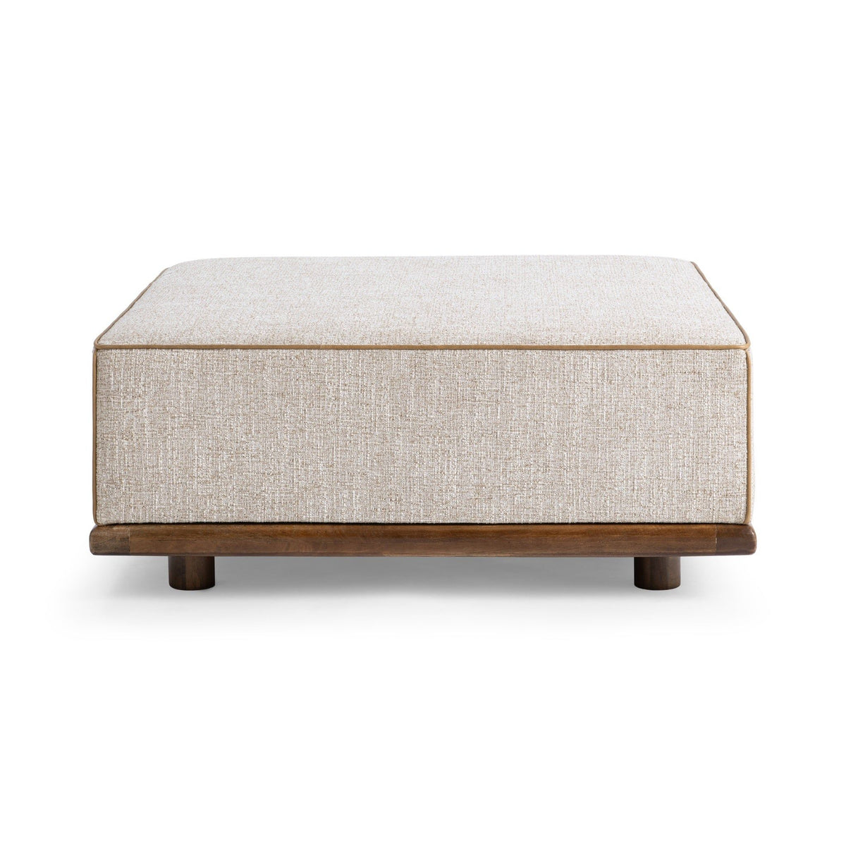 Ellerie - Square Ottoman - Latte - R&R Furniture Gallery (Fountain Valley, CA)