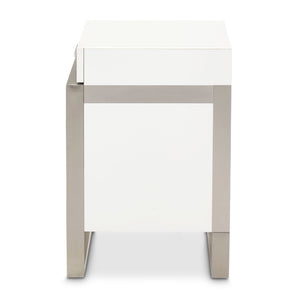 Marquee - Nightstand - Cloud White - R&R Furniture Gallery (Fountain Valley, CA)