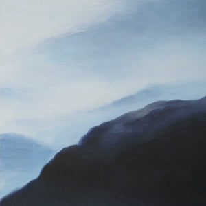 Cold Shoulder - Hand Painted Landscape Art - Black / Blue / Gray / White / Woodtone
