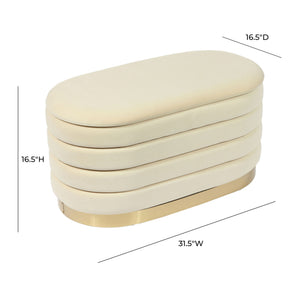 Lillian - Velvet Storage Bench - R&R Furniture Gallery (Fountain Valley, CA)