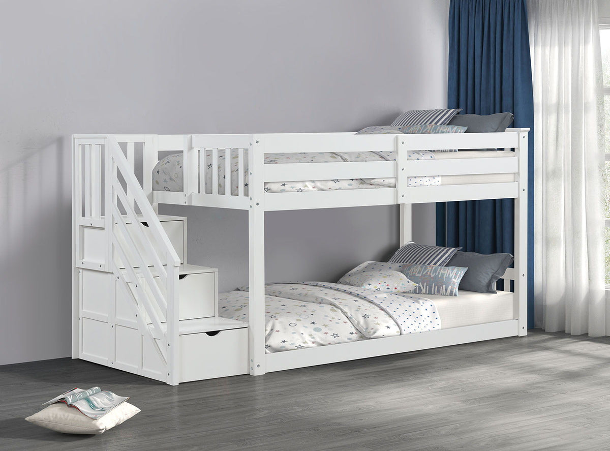 Jojo - Twin Bunk Bed, White