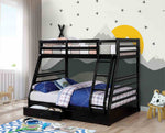 California Iv - Twin/Full Bunk Bed w/ 2 Drawers, Black