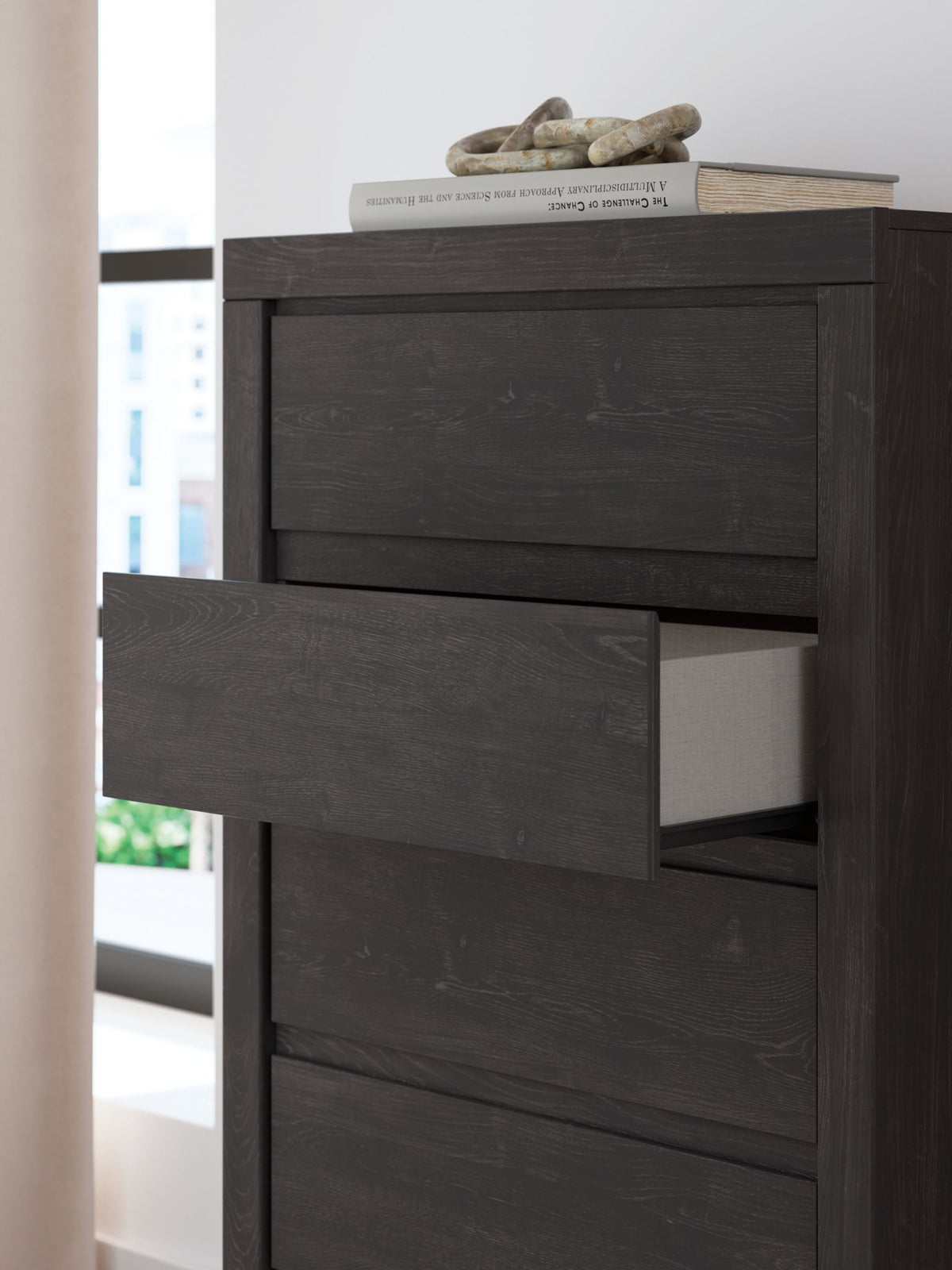 Fraluna - Five Drawer Chest - Charcoal - R&R Furniture Gallery (Fountain Valley, CA)