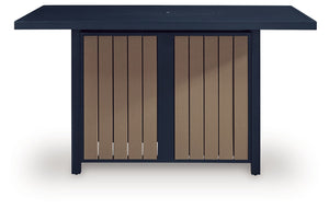 East Beach - Rectangular Bar Table With Fire Pit - Blue - R&R Furniture Gallery (Fountain Valley, CA)