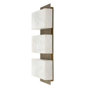 Triple Stack - Sconce - Light Antique Brass / White