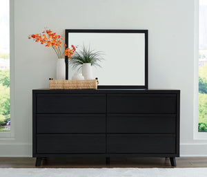 Danziar - Dresser And Mirror - Black - R&R Furniture Gallery (Fountain Valley, CA)