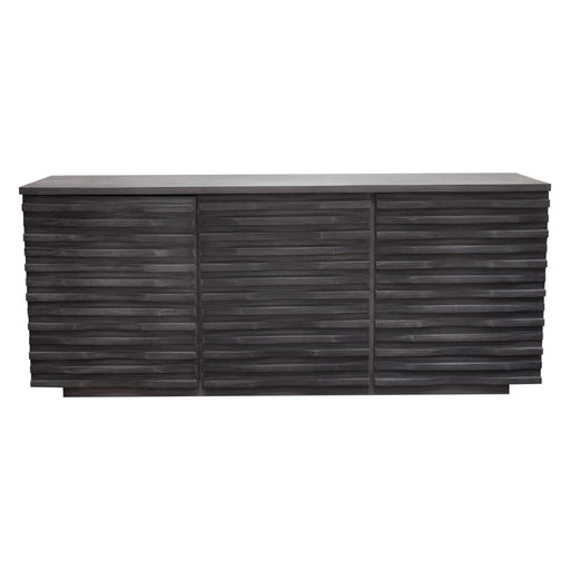 Bastille 69" 3-Door Solid Acacia Wood Sideboard in Smoke Grey Finish by Diamond Sofa - R&R Furniture Gallery (Fountain Valley, CA)