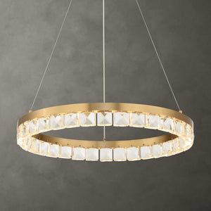 Segovia - Round Crystal LED Chandelier - Gold