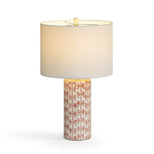 Lassy - Ribbon Capiz Shell Table Lamp - Pink