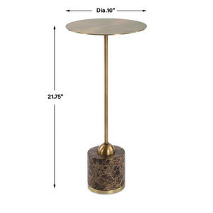 Verlin - Brass Drink Table - Black