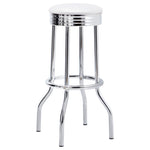Midge - Upholstered Swivel Bar Stool (Set of 2) - White