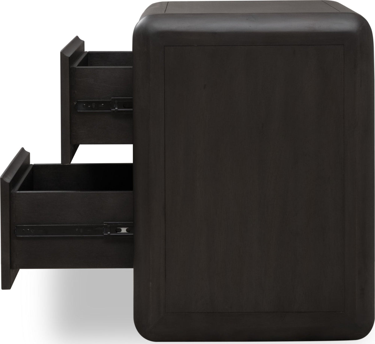 Xolani Two Drawer Acacia Wood Nightstand in Jaguar