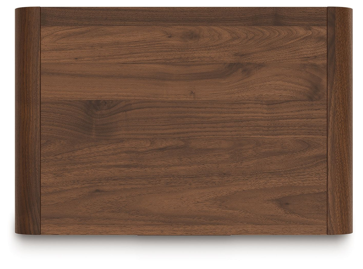 Fortlorn - Two Drawer Night Stand - Walnut Brown - R&R Furniture Gallery (Fountain Valley, CA)