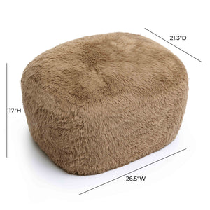 Britt - Vegan Shearling Ottoman - R&R Furniture Gallery (Fountain Valley, CA)