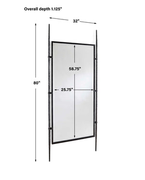 Lean On Me - Floor Mirror - Black