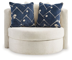 Padova - Swivel Accent Chair - Ivory - R&R Furniture Gallery (Fountain Valley, CA)