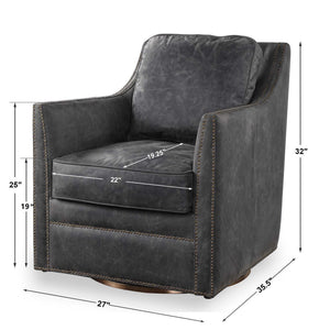 Inclination - Swivel/Glider Chair - Charcoal Gray