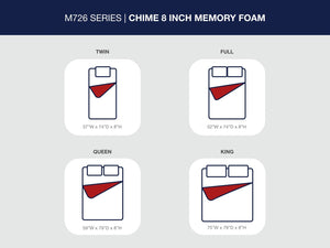 Chime 8 Inch Memory Foam - Medium Memory Foam Mattress - R&R Furniture Gallery (Fountain Valley, CA)