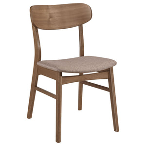 Whisten - Dining Set With Rounded Tabletop And Upholstered Chairs