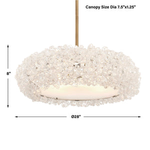 Spangled - 6 Light Pendant - Brass