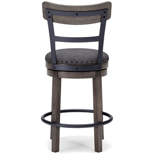 Caitbrook - UPH Swivel Barstool - Gray - R&R Furniture Gallery (Fountain Valley, CA)