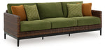 Horizon Hall - Sofa With Cushion - Brown / Green - R&R Furniture Gallery (Fountain Valley, CA)
