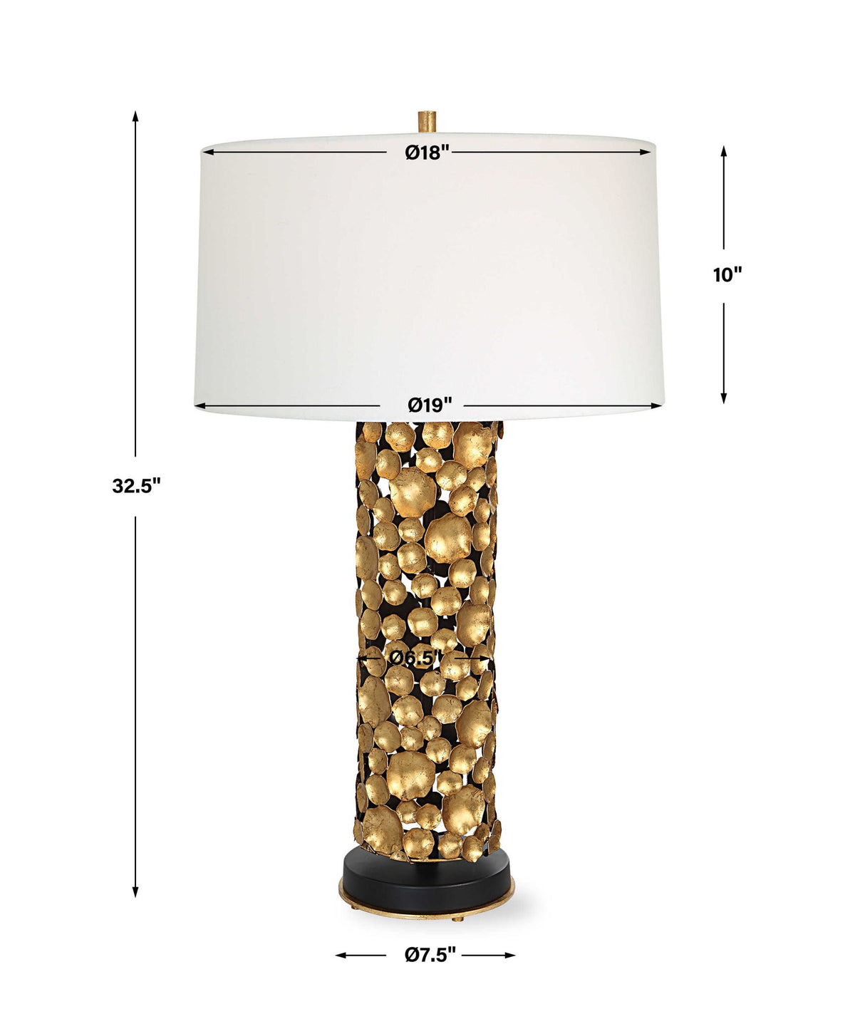 Gilded - Lotus Table Lamp - Gold