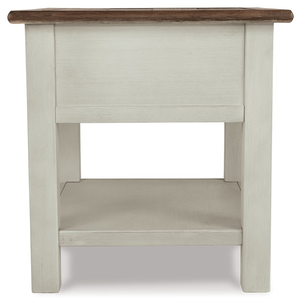 Bolanburg - Rectangular End Table - White / Brown / Beige - R&R Furniture Gallery (Fountain Valley, CA)