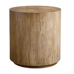 Nevis - Wood Cylinder Side Table - Woodtone