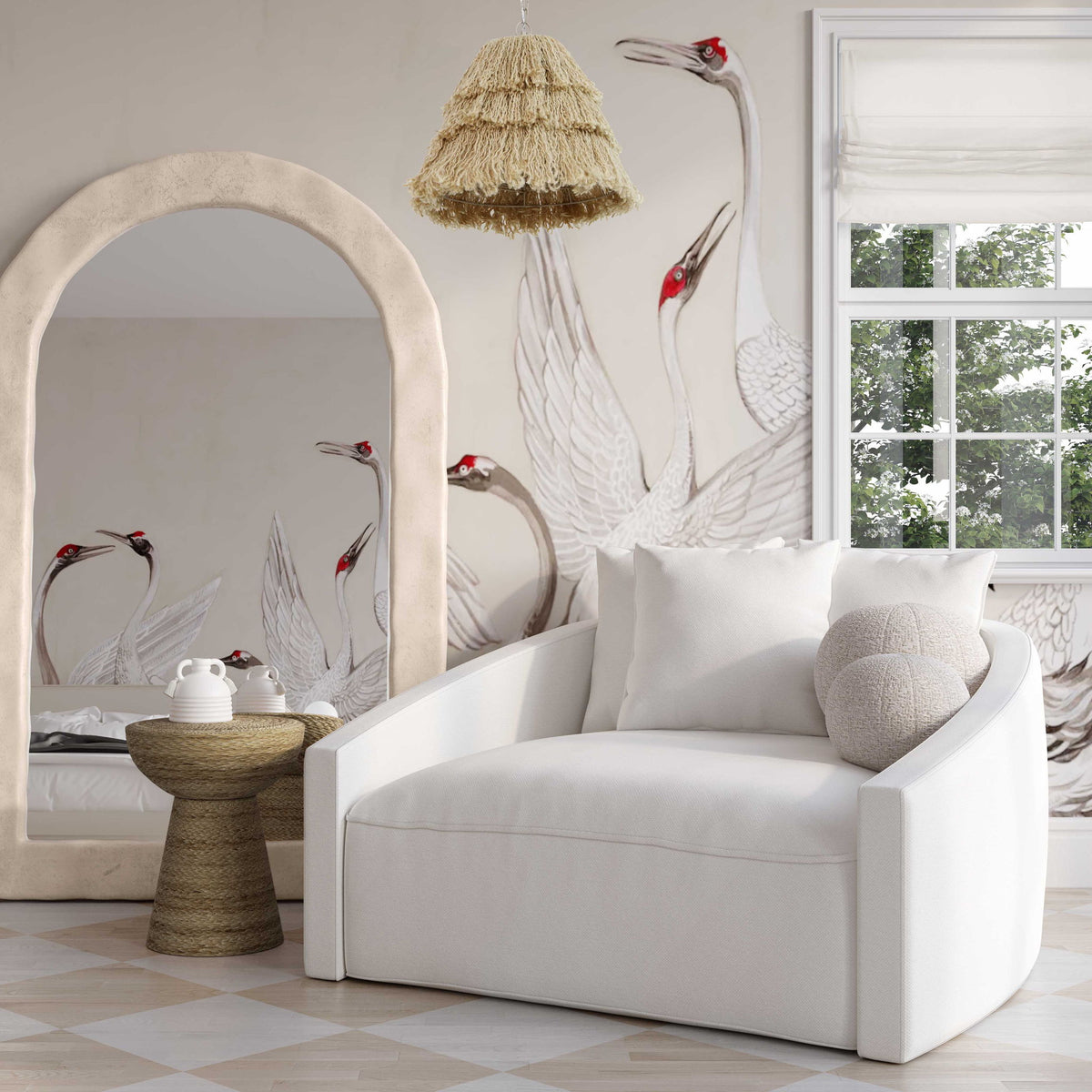 Hanim - Linen Daybed - Cream - R&R Furniture Gallery (Fountain Valley, CA)