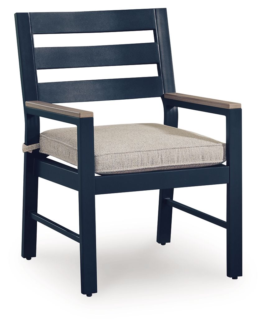 East Beach - Arm Chair With Cushion (Set of 2) - Blue - R&R Furniture Gallery (Fountain Valley, CA)