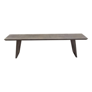Motion Solid Mango Wood Dining/Accent Bench in Smoke Grey Finish w/ Silver Metal Inlay by Diamond Sofa