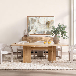 Classic Home Sorento dining table with a wooden surface and sturdy legs, ideal for modern dining rooms.