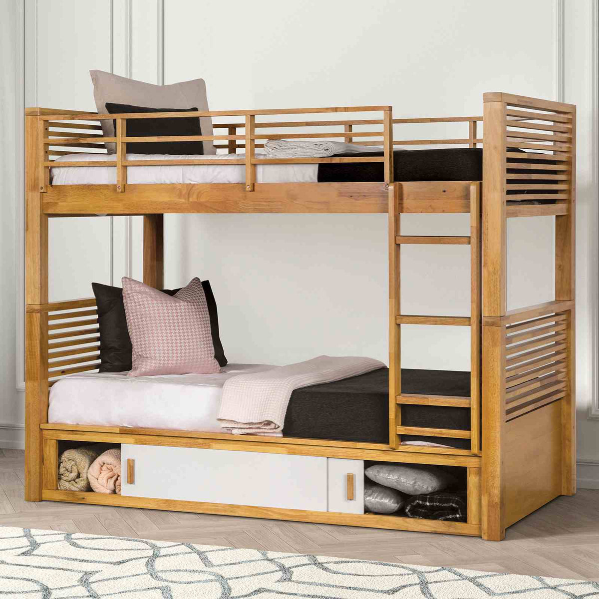 Richland - Twin/Twin Bunk Bed, Light Oak