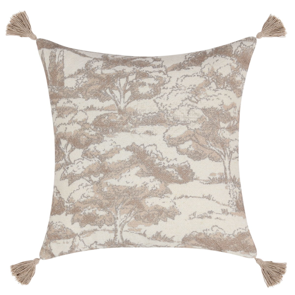 Natural stonework accent pillow, 22x22 inches, by Classic Home, with textured fabric and neutral tones for decorative comfort.