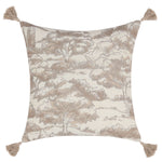 Natural stonework accent pillow, 22x22 inches, by Classic Home, with textured fabric and neutral tones for decorative comfort.
