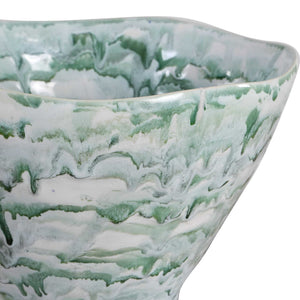 Jameis - Ceramic Watercolor Vase - Blue,Green,White