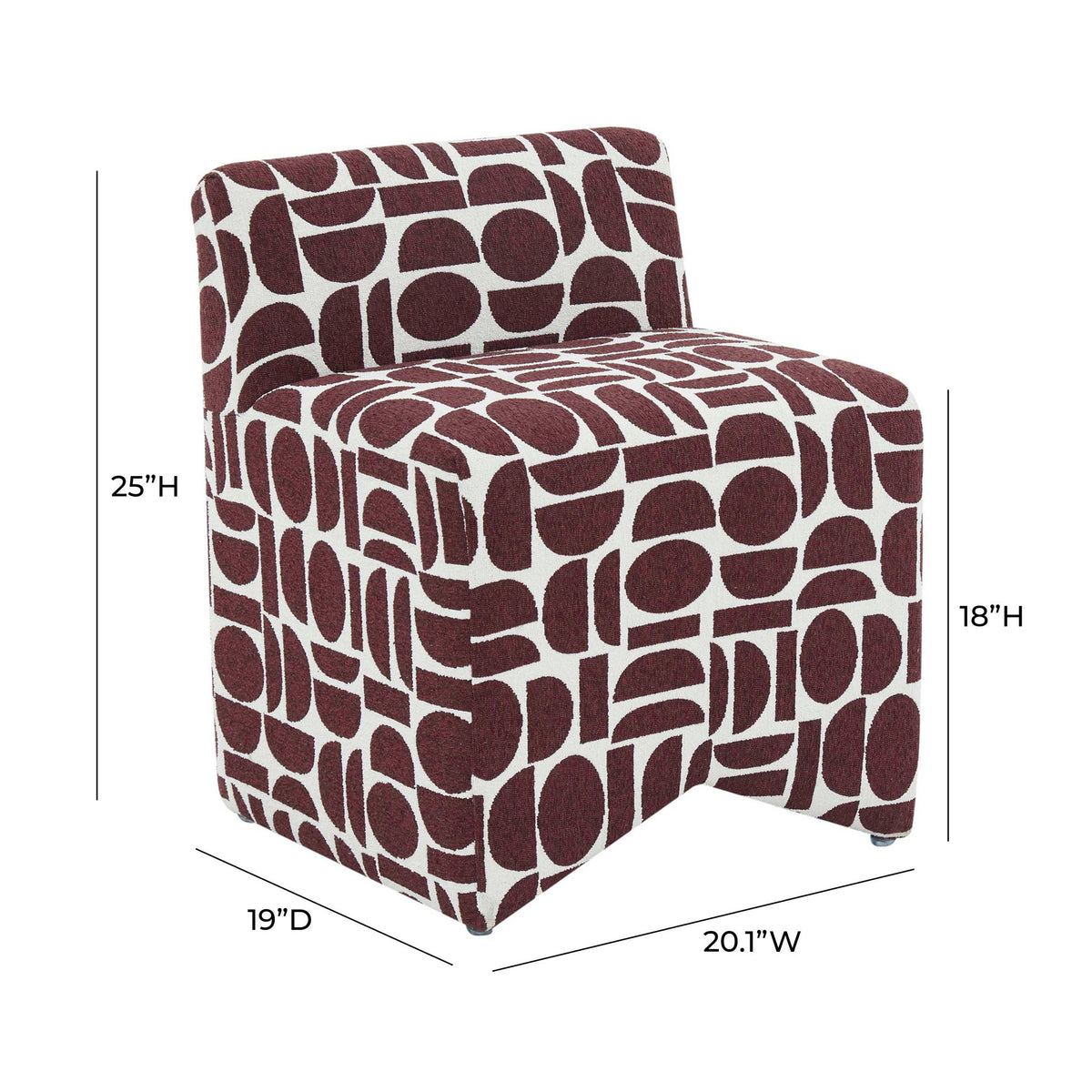 Pippa - Geometric Jacquard Weave Stool - R&R Furniture Gallery (Fountain Valley, CA)