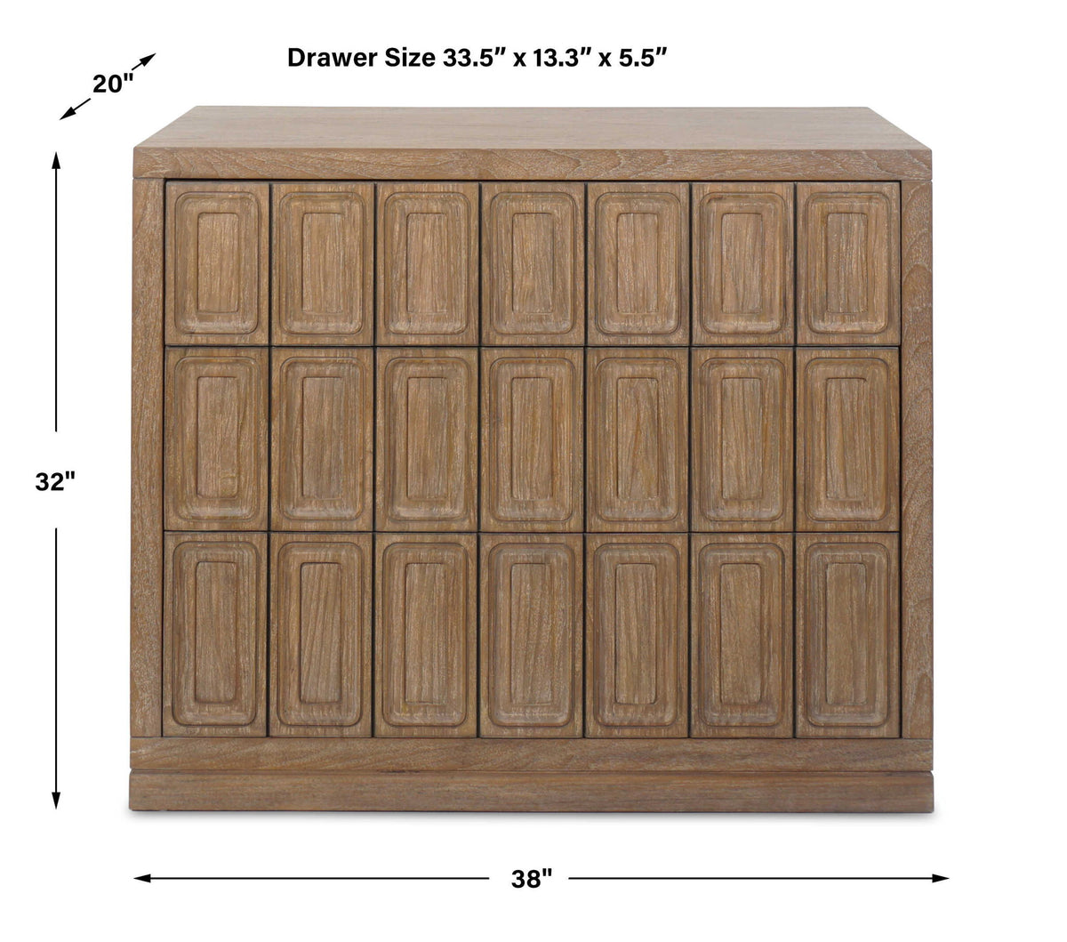 Brazil - 3 Drawer Chest - Woodtone