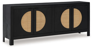 Cliffiings - Accent Cabinet - Black / Natural - R&R Furniture Gallery (Fountain Valley, CA)