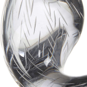 Luminous Twist - Glass Sculpture - Black / White