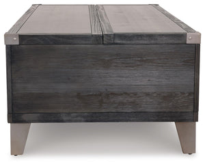 Todoe - Lift Top Cocktail Table - Dark Gray