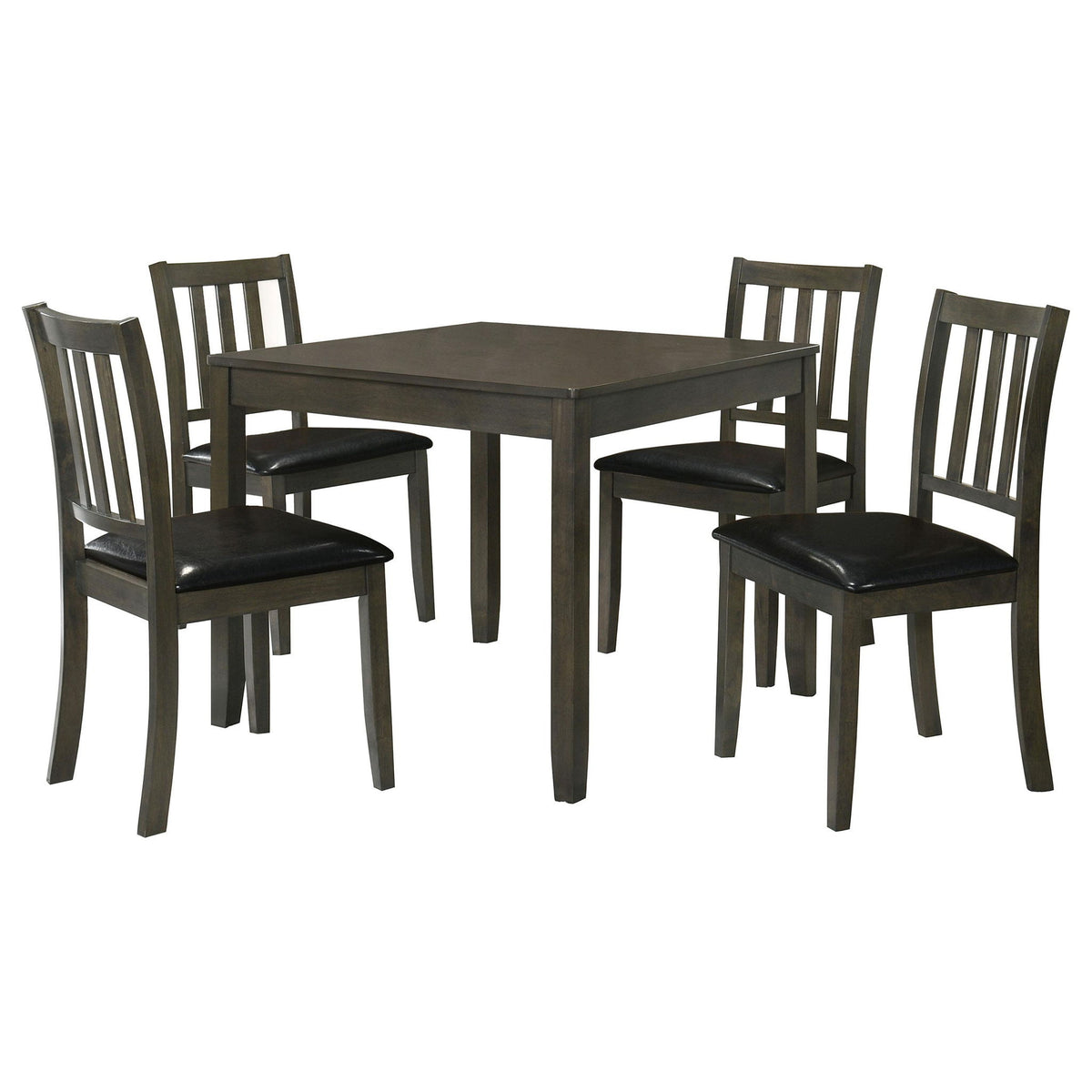 Parkwood 5-piece Square Dining Table Set Charcoal